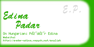 edina padar business card